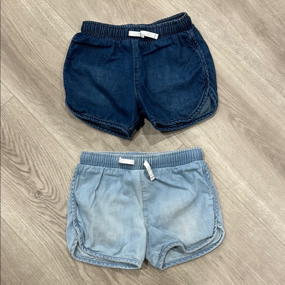 Denim Kids Shorts Set - Dark Blue and Light Blue